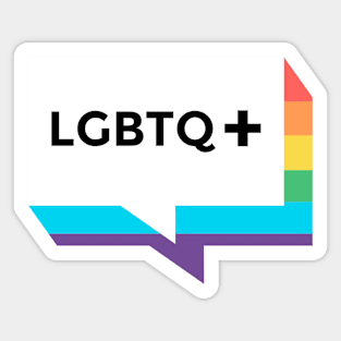 LGBTQ Power Colorful Rainbow Flag Proud Gay Month Sticker